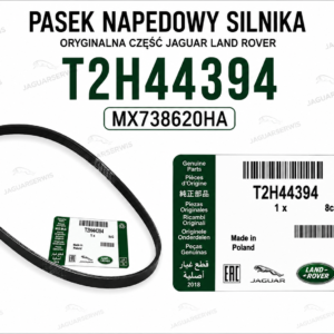 Pasek napędowy silnika Jaguar / Land Rover T2H44394 MX738620HA – oryginalny OE