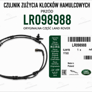Czujnik zużycia klocków hamulcowych przód LR098988 – oryginalna część Land Rover