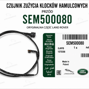 Czujnik zużycia klocków hamulcowych przód SEM500080 Land Rover